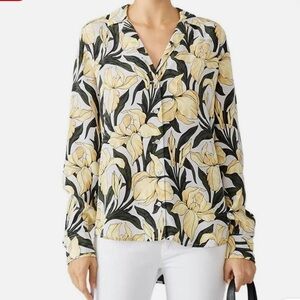 Equipment Adalyn Silk Blouse - Yellow Floral